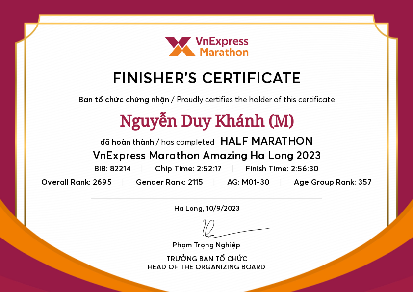 duykhanhstory: my first half marathon