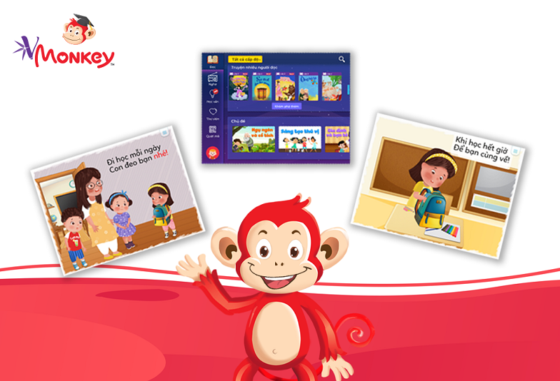 Ứng dụng học tập VMonkey giúp trẻ nắm vững nền tảng tiếng Việt (Ảnh: Monkey)