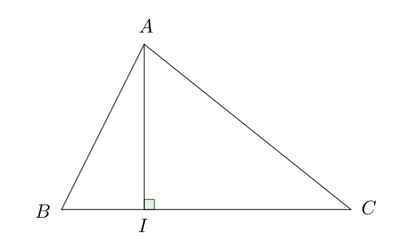 AI là đường cao hình tam giác ABC. (Ảnh: Sưu tầm Internet)