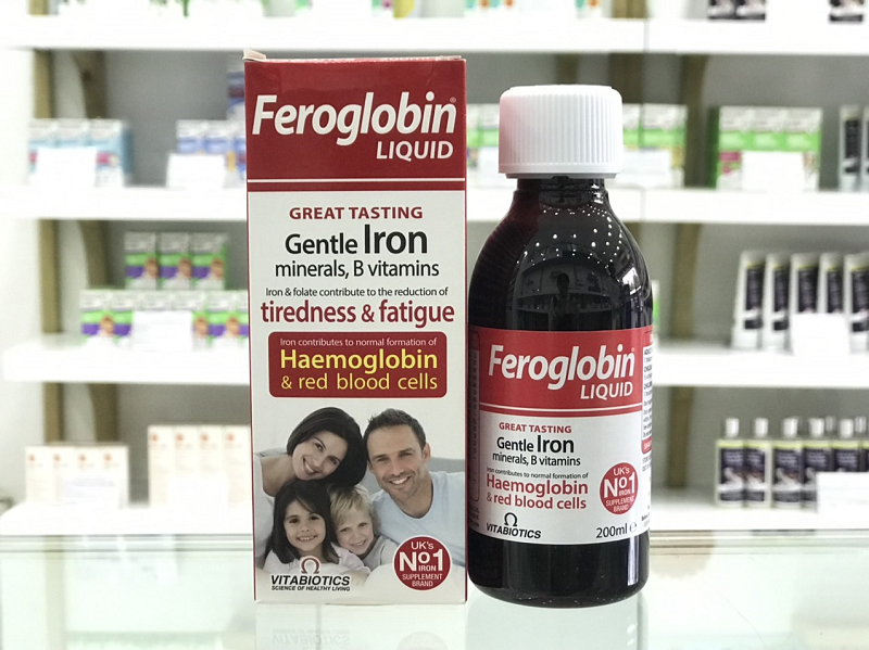 Sản phẩm bổ máu Siro Feroglobin B12. (Ảnh: Sưu tầm Internet)