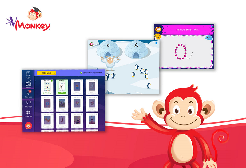 VMonkey được xem là ứng dụng học tiện ích cho bé hiện nay. (Ảnh: Monkey)