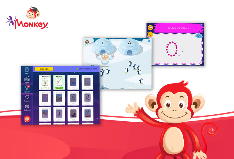 Sử dụng VMonkey - Cải thiện khả năng học tập giờ Việt cho tới trẻ con nhanh nhất có thể. (Ảnh: Monkey)