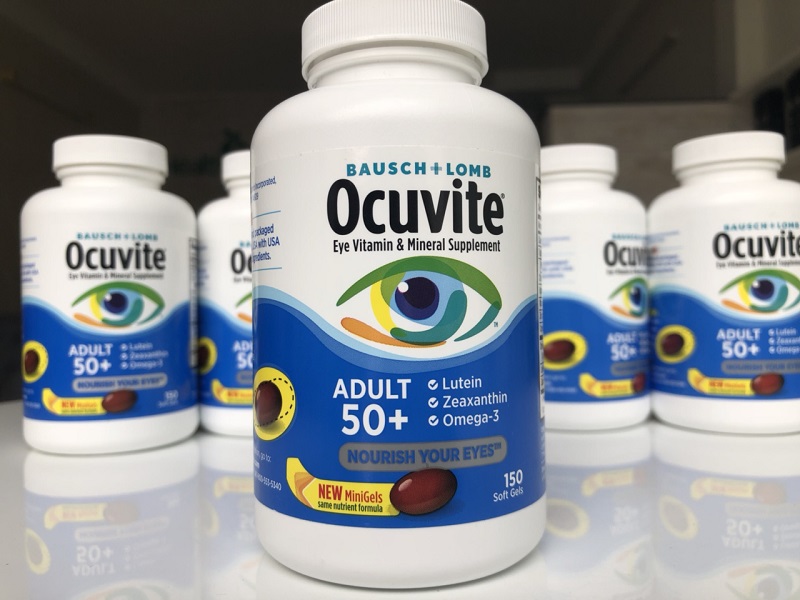 Thuốc hỗ trợ bổ mắt Ocuvite Adult 50+. (Ảnh: Sưu tầm Internet)