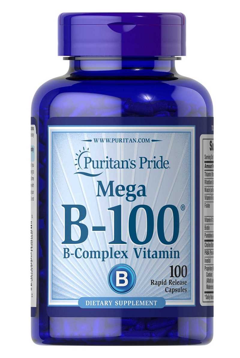 Viên uống bổ sung Mega vitamin B - 100 Complex của nhà Puritan's Pride. (Ảnh: Sưu tầm Internet)