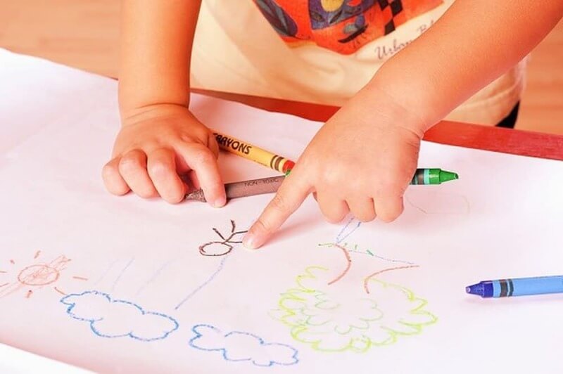 Các hoạt động tô màu sẽ giúp bé cầm bút chì một cách chính xác. (Ảnh: Sưu tầm Internet)