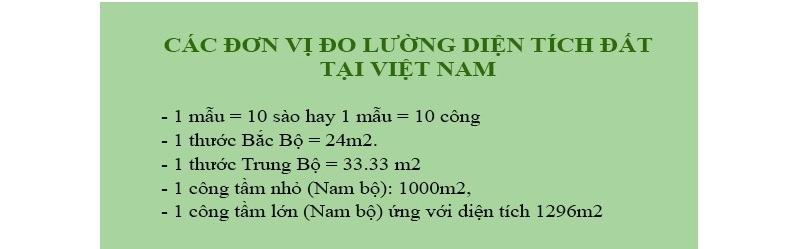 Dựa vào công thức đo diện tích đất tại Việt Nam để quy đổi. (Ảnh: Sưu tầm internet)