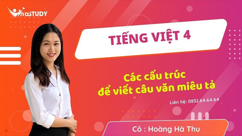 Kênh Vinastudy dạy Tiếng Việt lớp 4 trên nền tảng Youtube (Ảnh: Sưu tầm Internet)