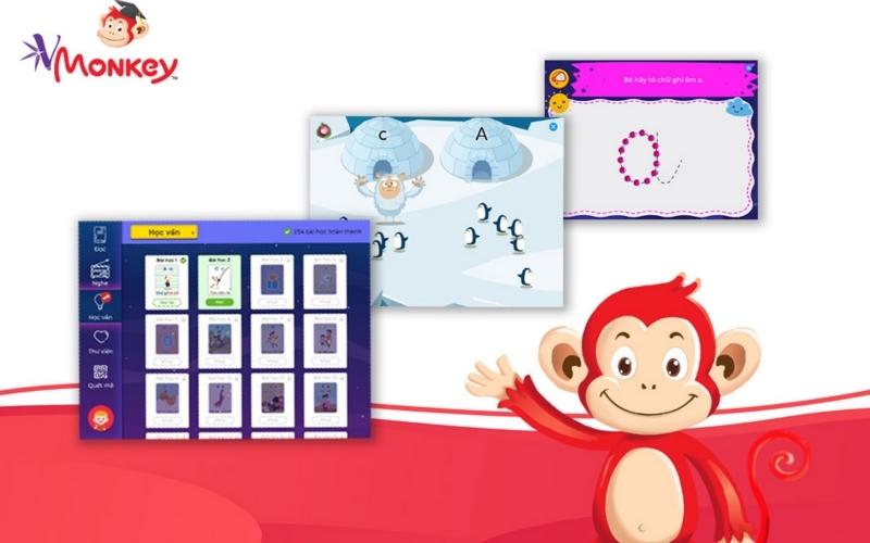 VMonkey tích hợp những trò chơi thú vị vào bài học. (Ảnh: Monkey)