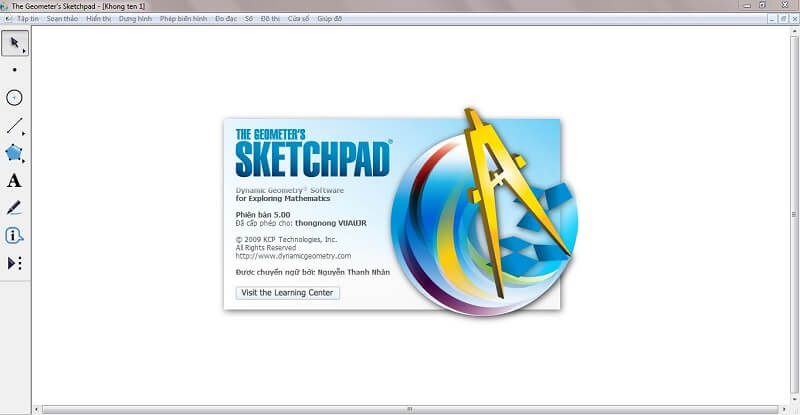 Các điểm hạn chế trong phần mềm Sketchpad chưa đăng ký. (Ảnh: Sưu tầm Internet)