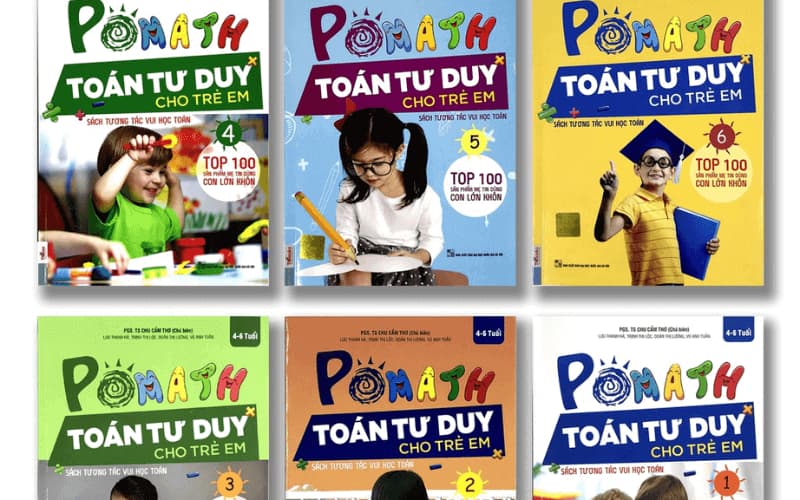 Bộ sách Pomath - toán tư duy cho trẻ em 4-6 tuổi. (Ảnh: Sưu tầm Internet)