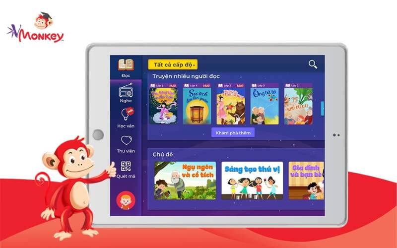 Vmonkey application teaches Vietnamese to preschool and primary school children.  (Photo: <b><a href=