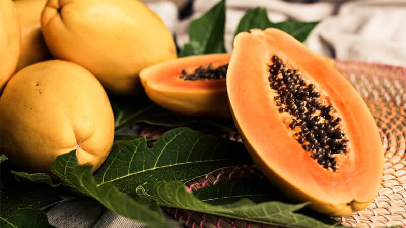 Lượng vitamin C có trong đu đủ.  (Ảnh: Sưu tầm Internet)