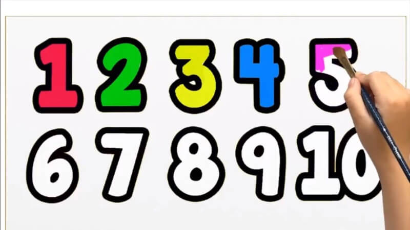 Tập tô số giúp cho các con nhận biết ký hiệu chữ số, làm quen từ từ.