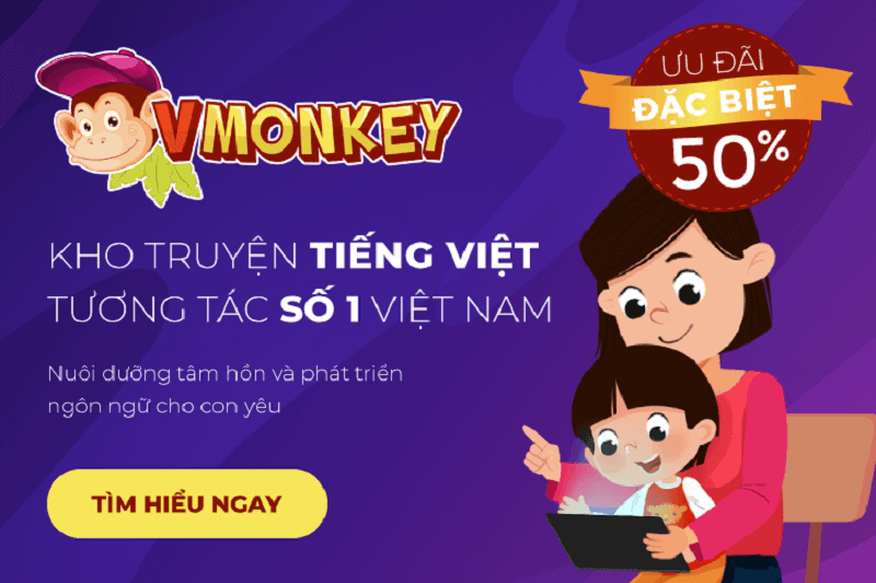 VMonkey - Phần mềm xây dựng nền tảng tiếng Việt cho trẻ. (Ảnh: Monkey)