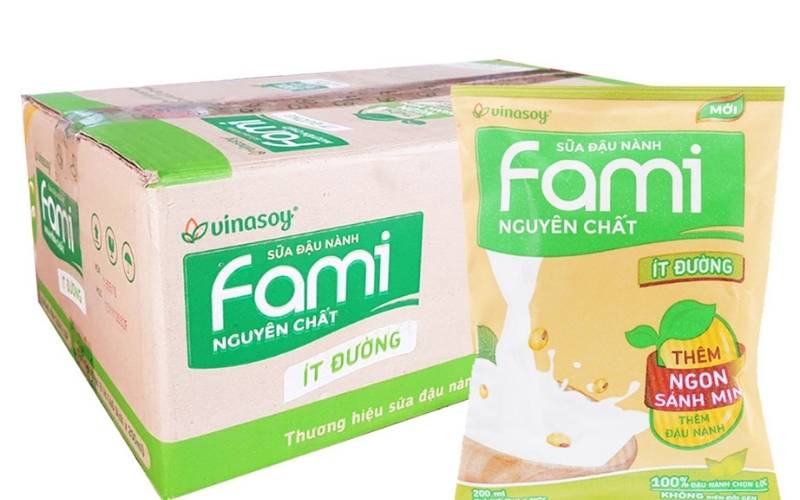 Sữa đậu nành Fami có giá thành rẻ, chất lượng tốt. (Ảnh: Sưu tầm Internet)