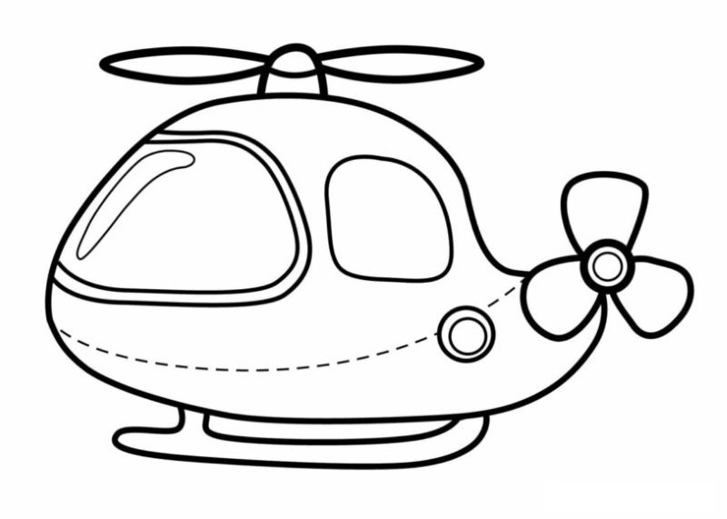 Tranh tô màu máy bay trực thăng.  (Ảnh: Sưu tầm Internet)