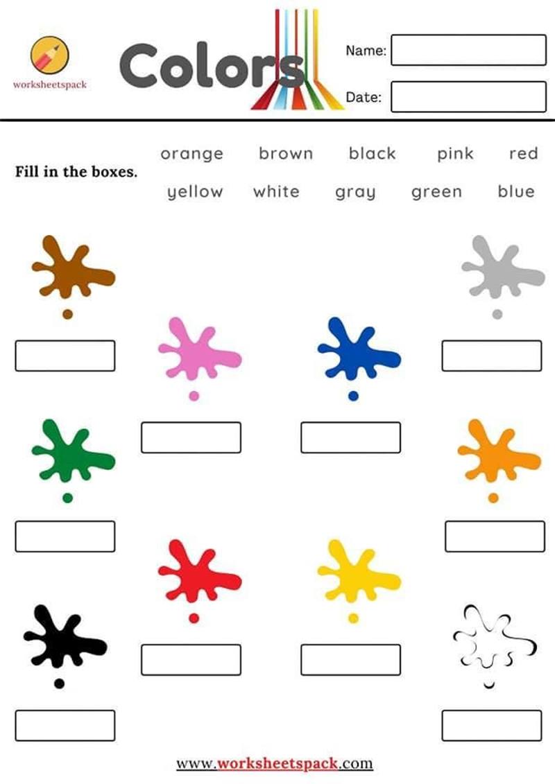 Bài tập tiếng Anh về màu sắc lớp 1 hay nhất cho bé (có đáp án)