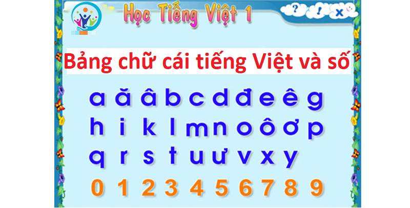 Bảng chữ cái trong tiếng Việt kèm theo số cơ bản. (Ảnh: sưu tầm internet)