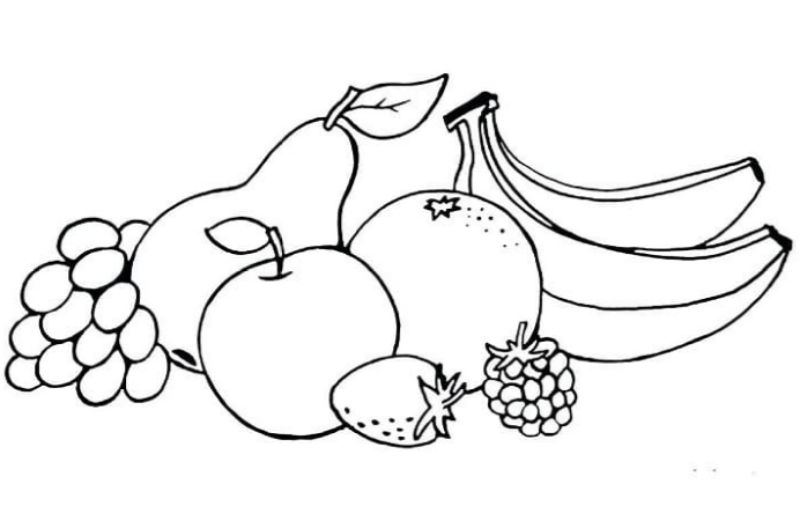 Coloring pictures for children about fruits.  (Photo: Internet Collection)
