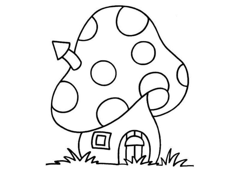 Mushroom coloring page.  (Photo: Internet Collection)