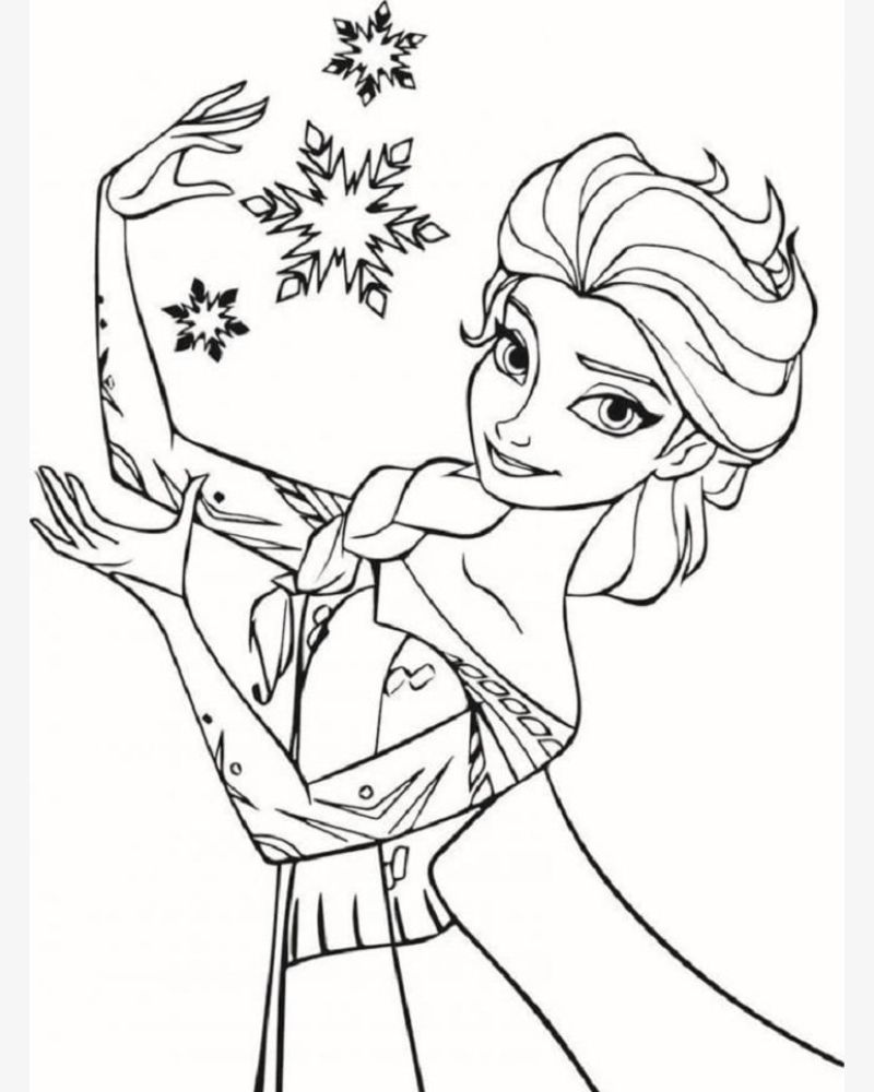 Princess Elsa coloring page.  (Photo: Internet Collection)