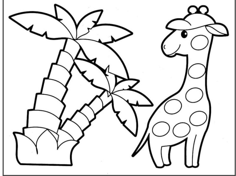 Children learn to color giraffes.  (Photo: Internet Collection)