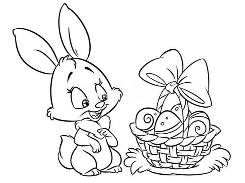 Rabbit coloring page.  (Photo: Internet Collection)