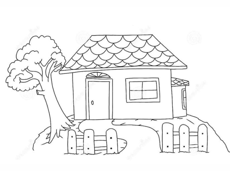 House coloring page.  (Photo: Internet Collection)