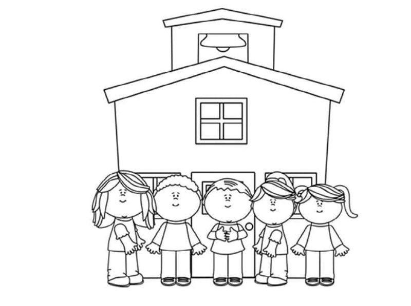 Coloring pictures for children about school.  (Photo: Internet Collection)