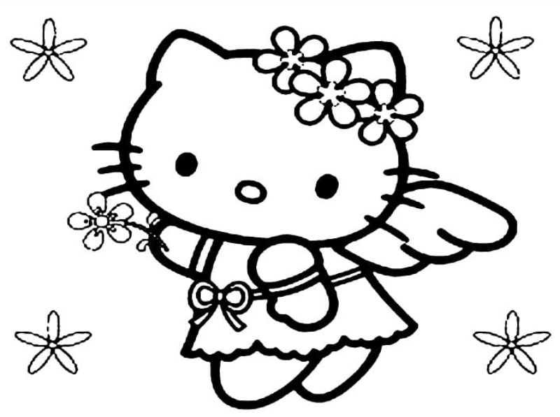 Hello kitty coloring page.  (Photo: Internet Collection)