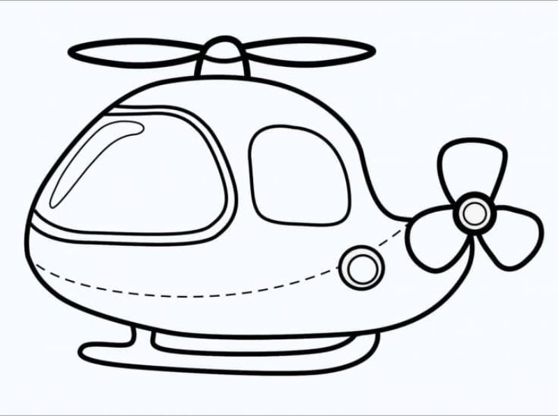Coloring cute helicopter.  (Photo: Internet Collection)