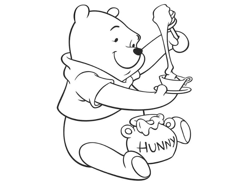 Cute bear coloring page.  (Photo: Internet Collection)