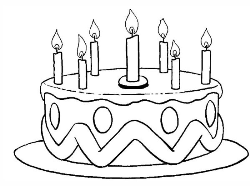 Drawing birthday cake.  (Photo: Internet Collection)