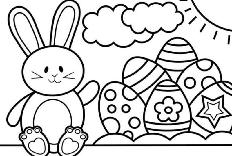 Cute bunny coloring page.  (Photo: Internet Collection)