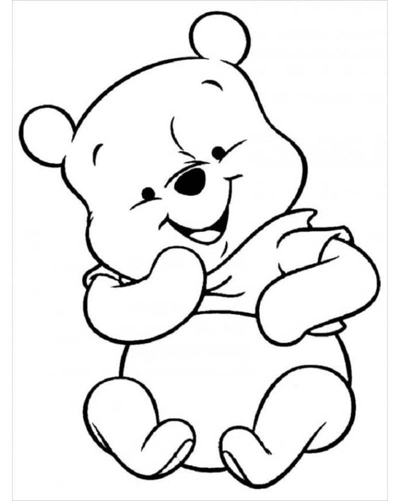 Cute bear coloring page.  (Photo: Internet Collection)