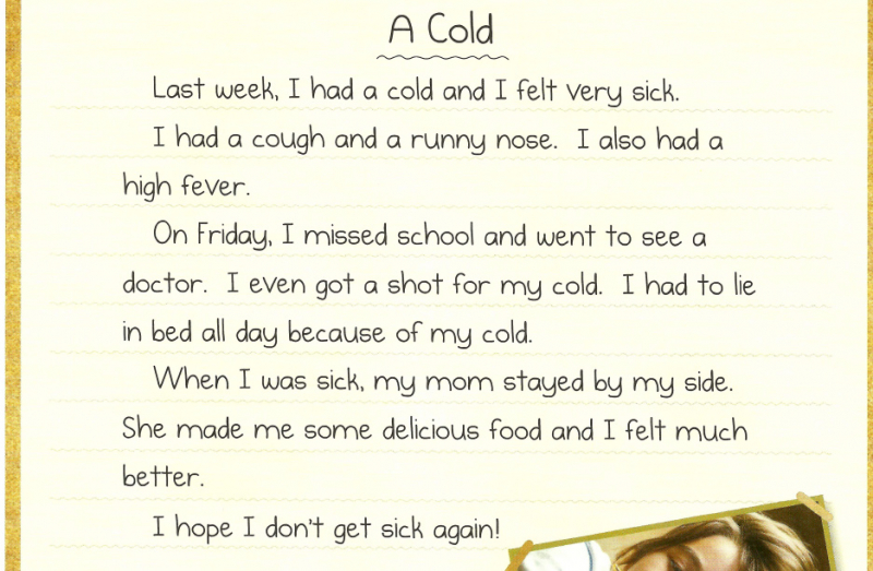 Chủ đề A cold giúp bé biết cách diễn tả tâm trạng khi mệt mỏi. (Ảnh: Sưu tầm Internet)