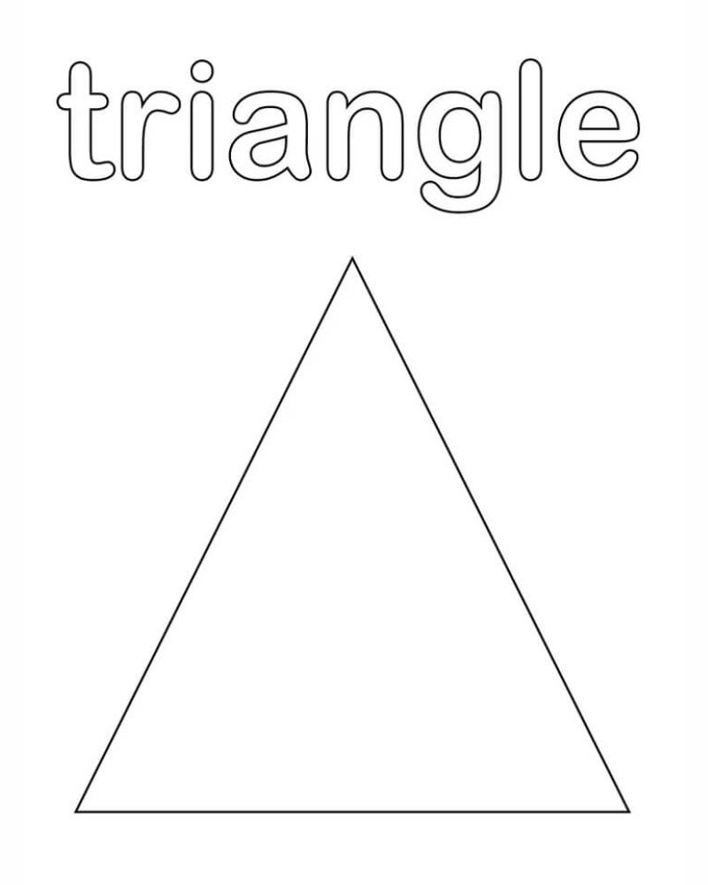 Hình tam giác cho bé tập tô. (Ảnh: Sưu tầm Internet)