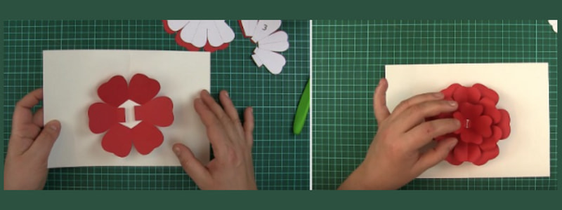 Thẻ 3D trong hình dạng của một bông hoa riêng biệt.  (Ảnh: Sưu tầm Internet)