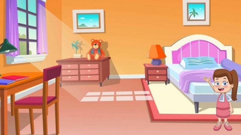 Chủ đề nói tiếng Anh lớp 3 - My room. (Ảnh: Sưu tầm Internet) 