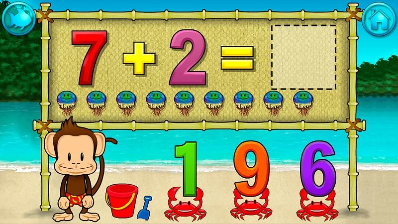Cùng bé nhỏ học tập toán theo khá nhiều cách thức tốt với Monkey Math. (Ảnh: Monkey)