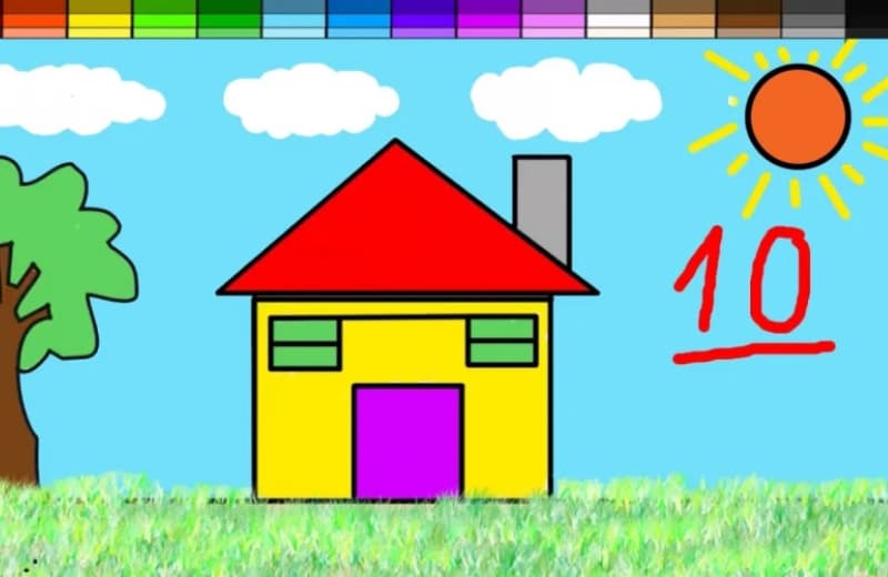 Dạy bé vẽ ngôi nhà đơn giản với 6 bước [Tổng hợp 20+ tranh mẫu]