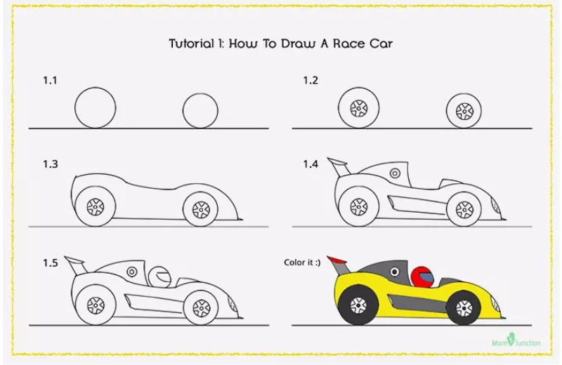 Tổng hợp 35+ cách vẽ xe Ô Tô đơn giản nhất cho người mới tập vẽ
