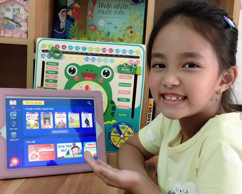 Xây dựng nền tảng tiếng Việt cho bé với ứng dụng Vmonkey.  (Ảnh: Khỉ con)