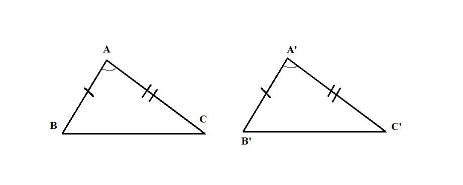 Hai tam giác cân nhau. (Ảnh: Sưu tầm Internet)