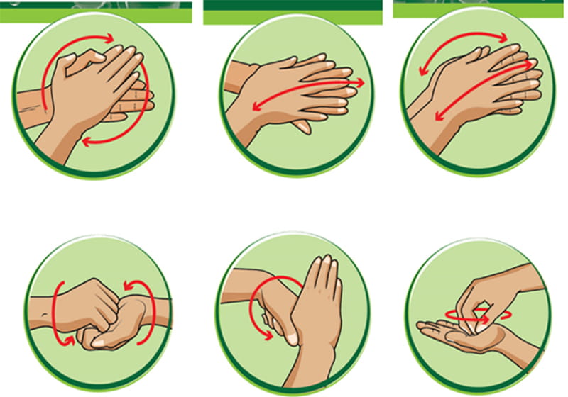 Dạy bé rửa theo theo 6 bước của Bộ Y tế. (Ảnh: Sưu tầm Internet)