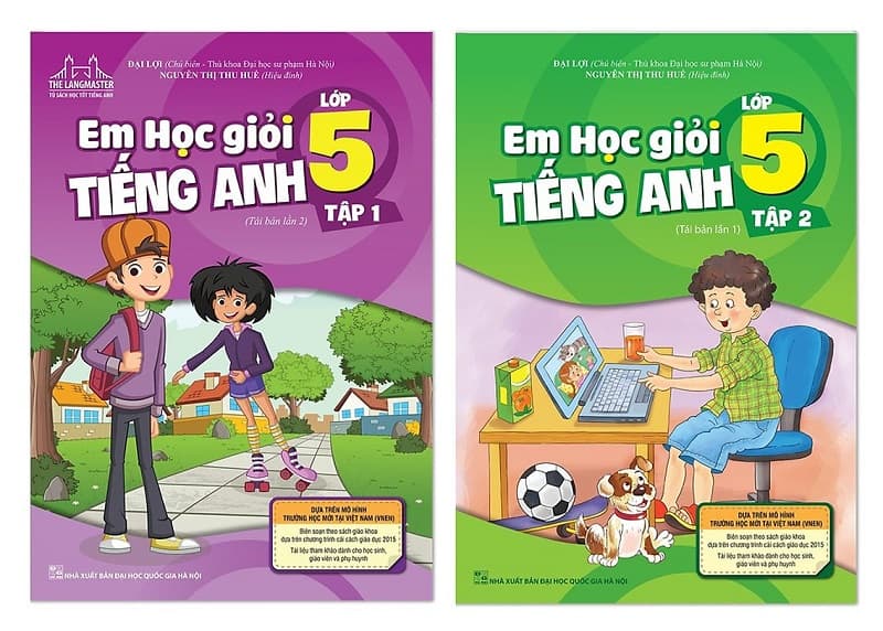 Sách "Em học giỏi tiếng Anh lớp 5 tập 1 và tập 2". (Ảnh: Tiki.vn)