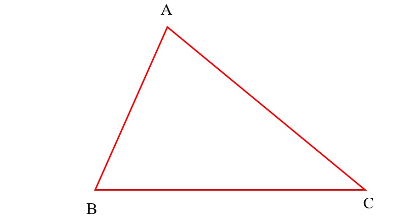 Hình tam giác ABC. (Ảnh: Sưu tầm internet)