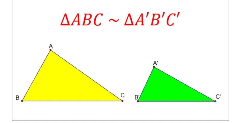 Đặc điểm của 2 tam giác đồng dạng. (Ảnh: Sưu tầm internet)