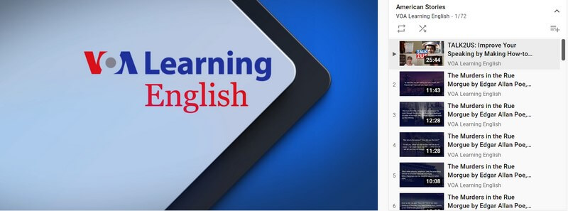 Học Tiếng Anh qua kênh Youtube VOA Learning English. (Ảnh: Sưu tầm Internet)
