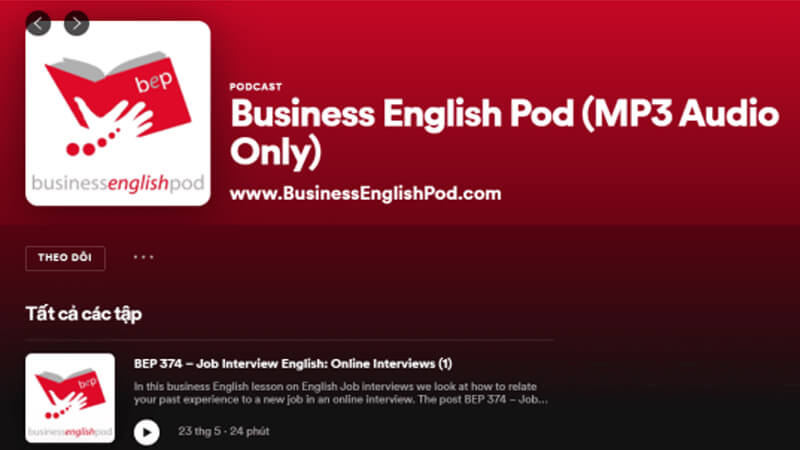 Học Tiếng Anh qua kênh Business English Pod. (Ảnh: Sưu tầm Internet)